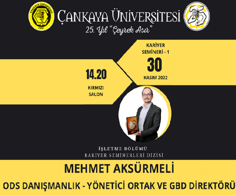 ODS Danışmanlık – Yönetici Ortak ve GBD Direktörü Mehmet AKSÜRMELİ ile Kariyer Semineri, 30 Kasım 2022 14:20